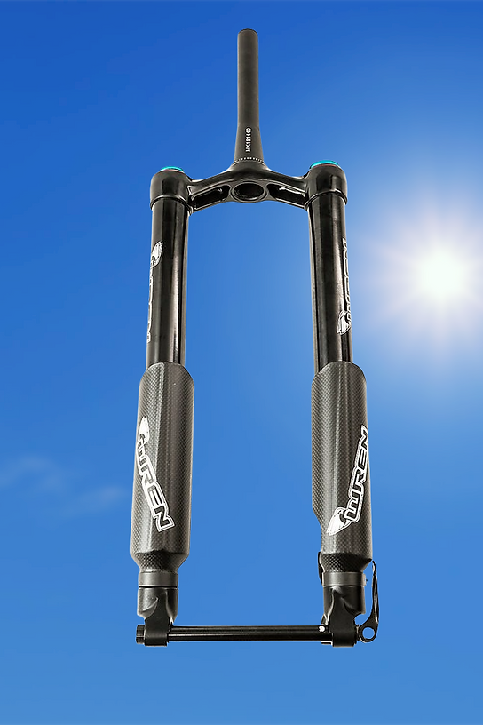 WREN 120mm FAT BIKE Suspension Fork FREE Carbon Bash Guards Revo Bikes Ltd T A Podium Sports