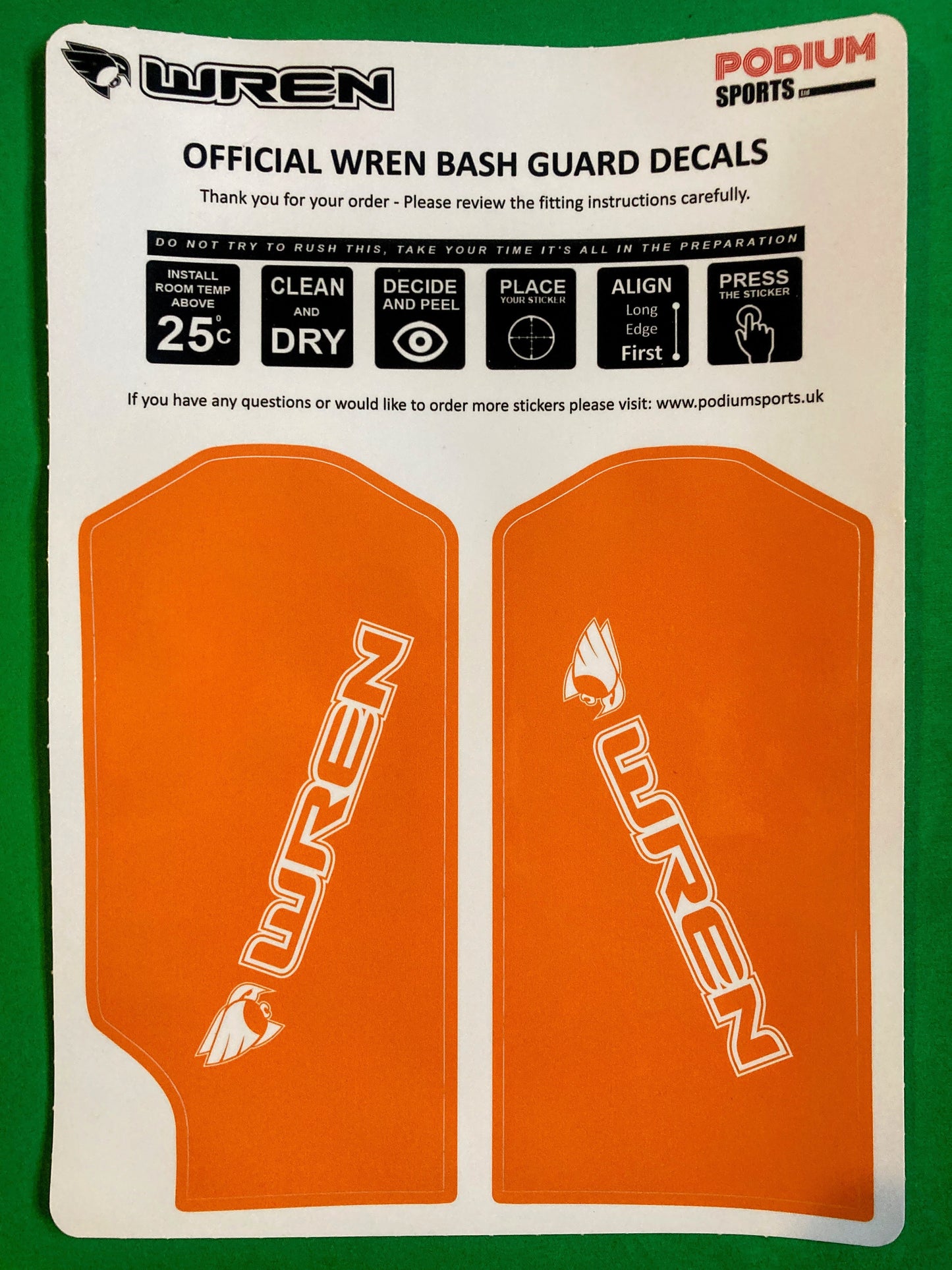 Official WREN Bash Guard Decals - 4 COLOURS / 3 FLAG DESIGNS