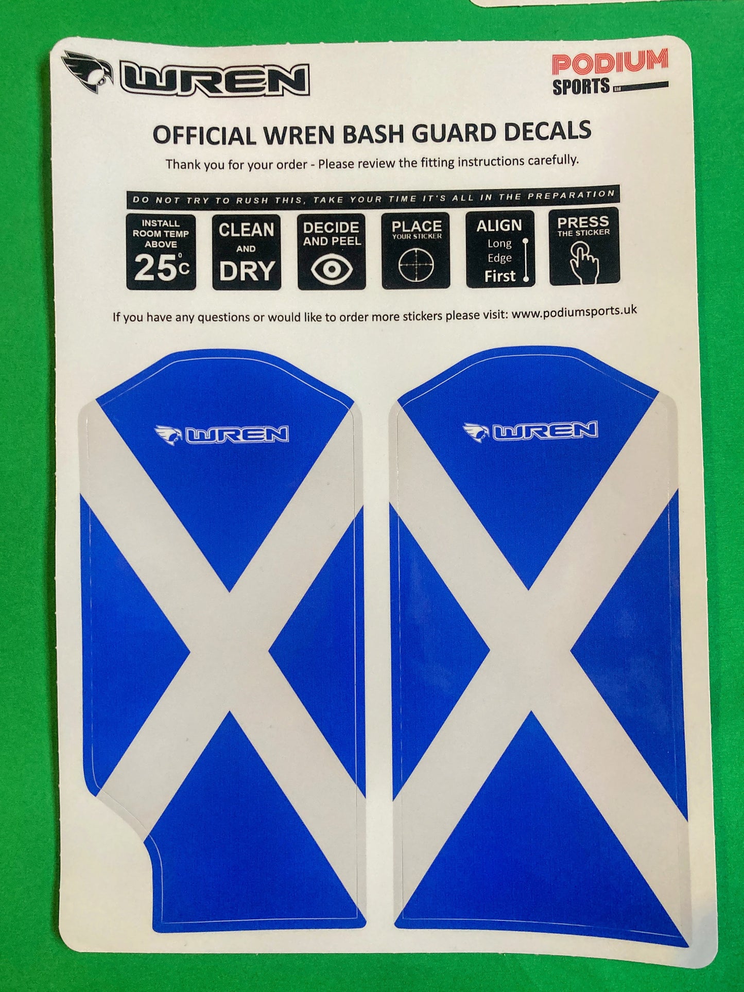 Official WREN Bash Guard Decals - 4 COLOURS / 3 FLAG DESIGNS