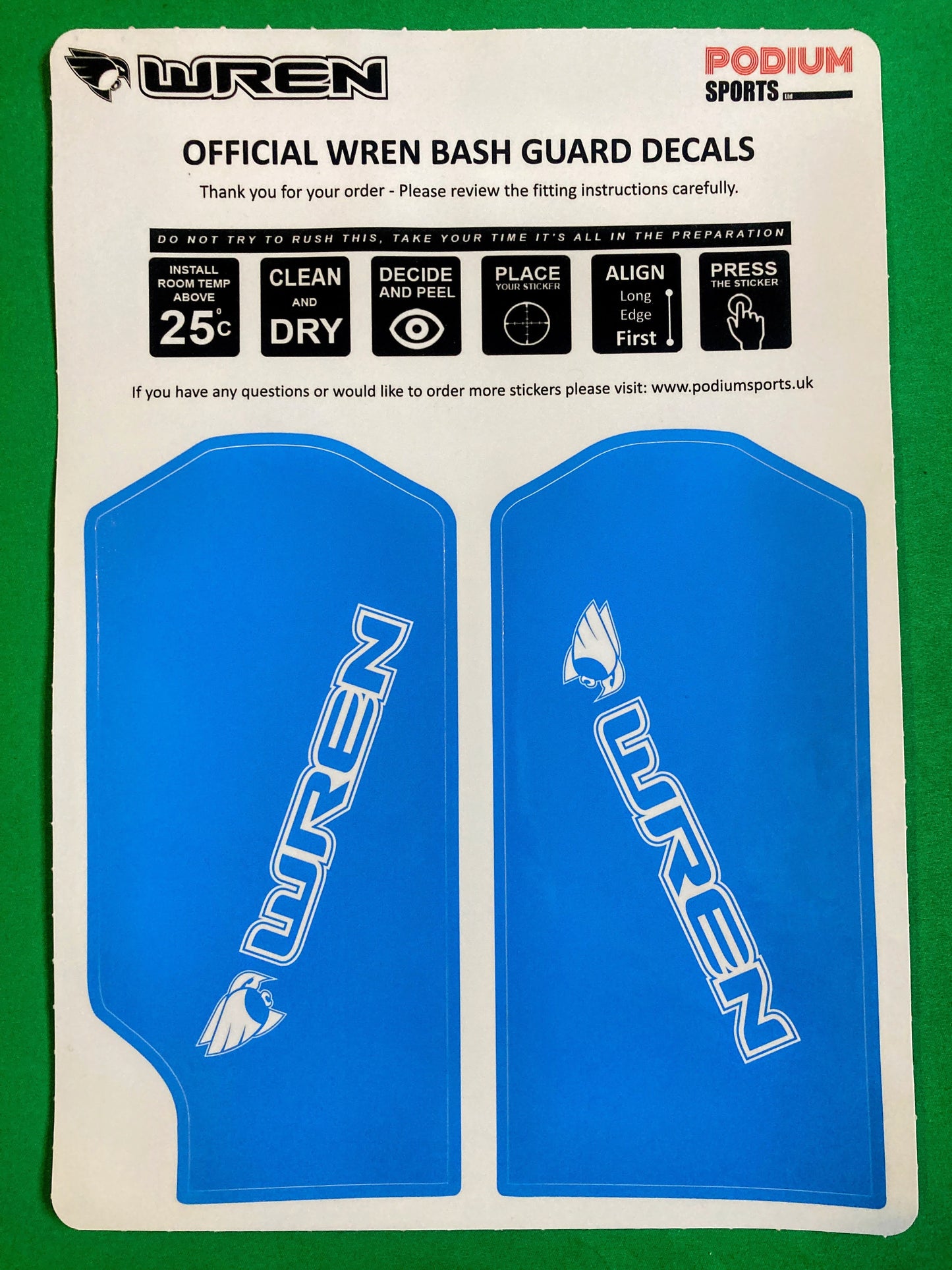 Official WREN Bash Guard Decals - 4 COLOURS / 3 FLAG DESIGNS