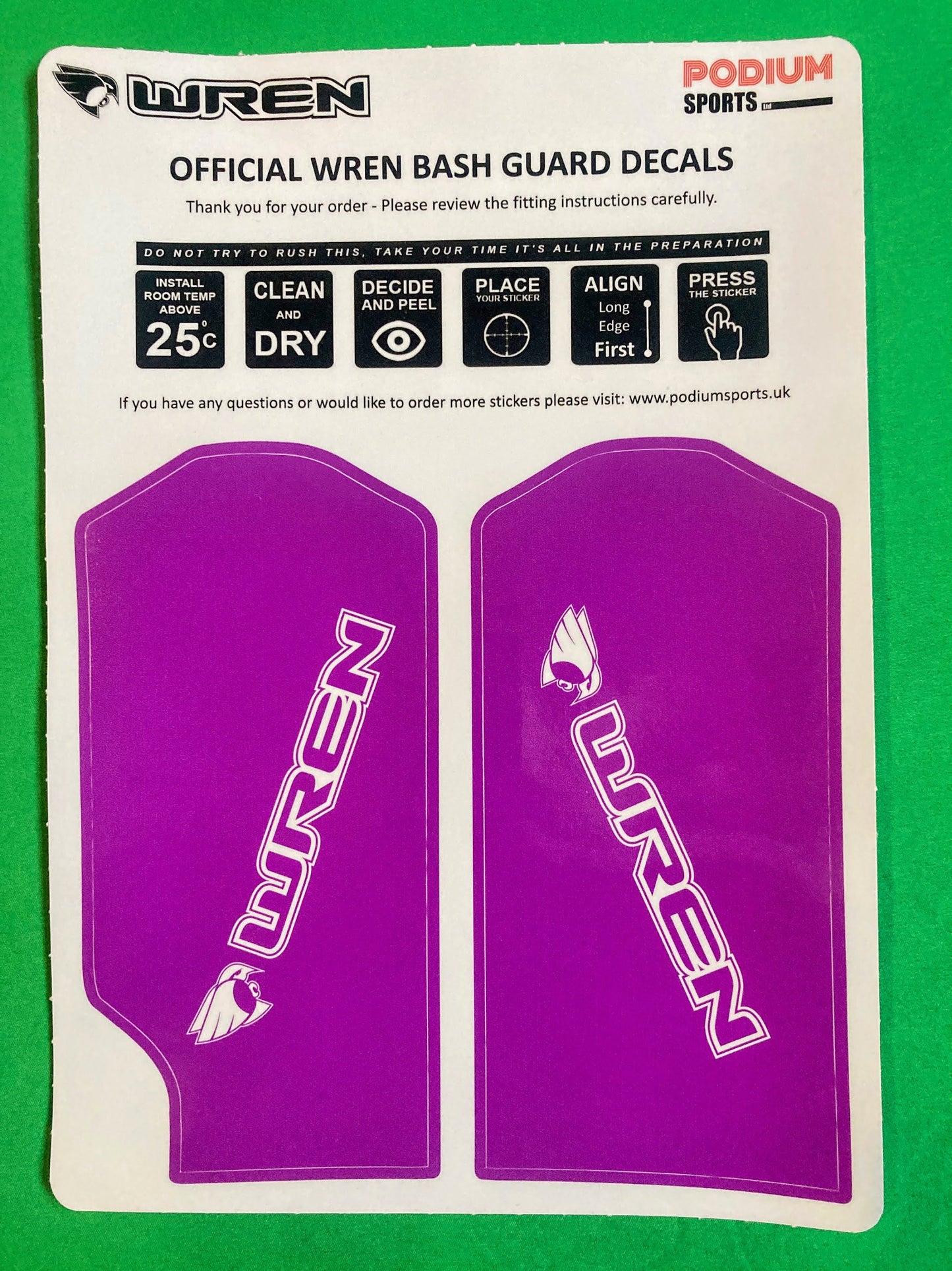 Official WREN Bash Guard Decals - 4 COLOURS / 3 FLAG DESIGNS